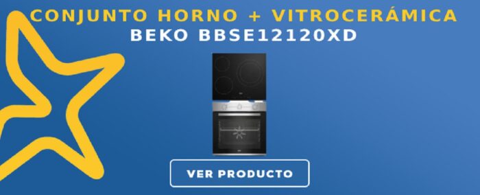 Horno más vitrocerámica Beko BBSE12120XD
